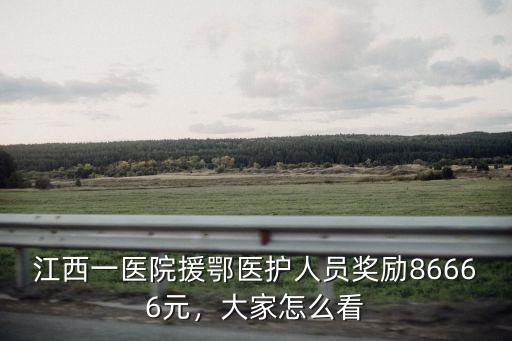 江西一醫(yī)院援鄂醫(yī)護人員獎勵86666元，大家怎么看