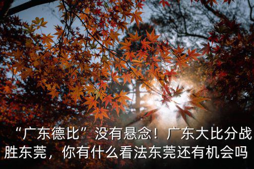 胡明軒在廣東東莞哪里,廣東大比分戰勝東莞