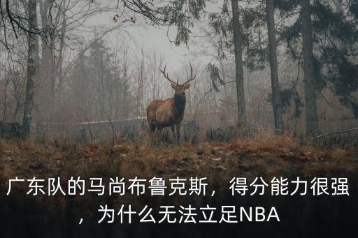 廣東隊的馬尚布魯克斯，得分能力很強，為什么無法立足NBA
