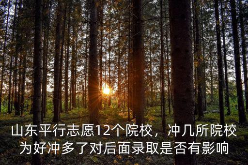 山東平行志愿12個(gè)院校，沖幾所院校為好沖多了對后面錄取是否有影響