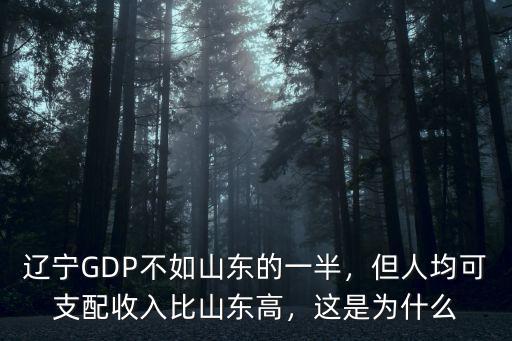 遼寧GDP不如山東的一半，但人均可支配收入比山東高，這是為什么