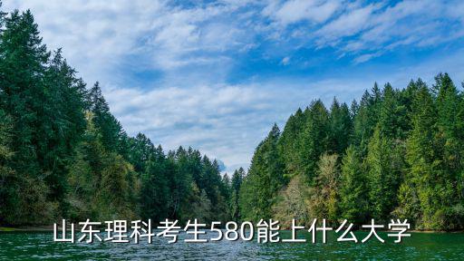 山東理科考生580能上什么大學