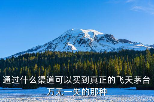 通過什么渠道可以買到真正的飛天茅臺萬無一失的那種