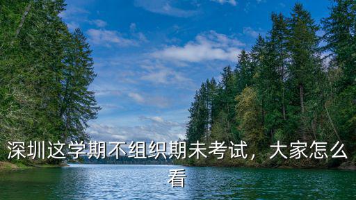 深圳這學期不組織期未考試，大家怎么看
