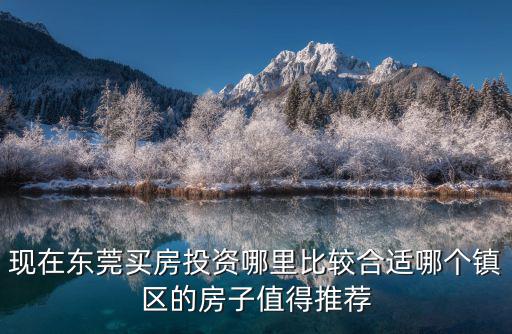 現(xiàn)在東莞買房投資哪里比較合適哪個(gè)鎮(zhèn)區(qū)的房子值得推薦