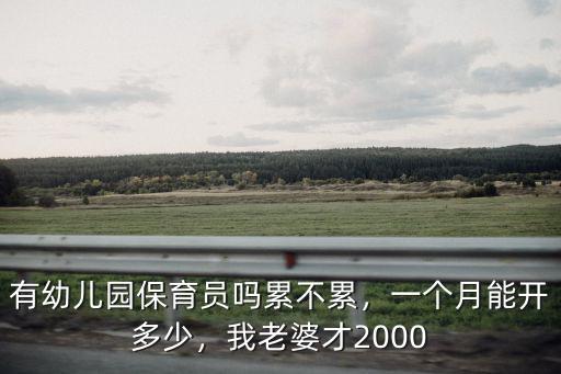 有幼兒園保育員嗎累不累，一個月能開多少，我老婆才2000
