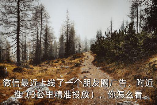 微信最近上線了一個朋友圈廣告，附近推（3公里精準投放），你怎么看