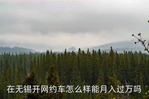 在無錫開網約車怎么樣能月入過萬嗎