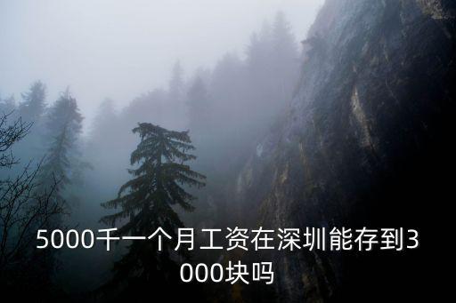 5000千一個月工資在深圳能存到3000塊嗎