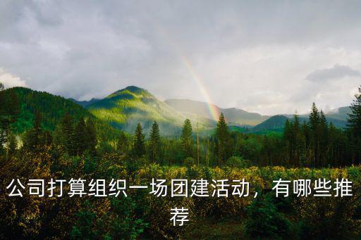 公司打算組織一場團建活動，有哪些推薦
