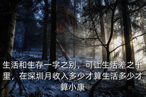 深圳生活每月多少才夠,3口人家庭收入要多少才夠花