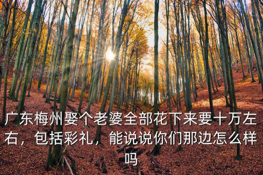 廣東梅州娶個(gè)老婆全部花下來(lái)要十萬(wàn)左右，包括彩禮，能說(shuō)說(shuō)你們那邊怎么樣嗎