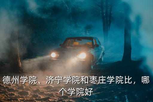 德州學院、濟寧學院和棗莊學院比，哪個學院好