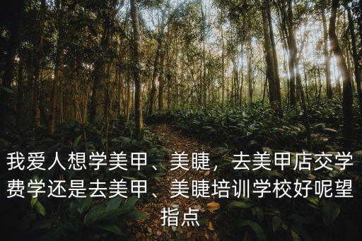 我愛人想學美甲、美睫，去美甲店交學費學還是去美甲、美睫培訓學校好呢望指點