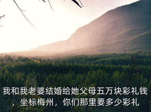 梅州禮金一般給多少,農村彩禮一般多少