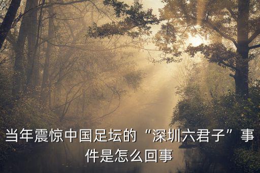 當(dāng)年震驚中國足壇的“深圳六君子”事件是怎么回事