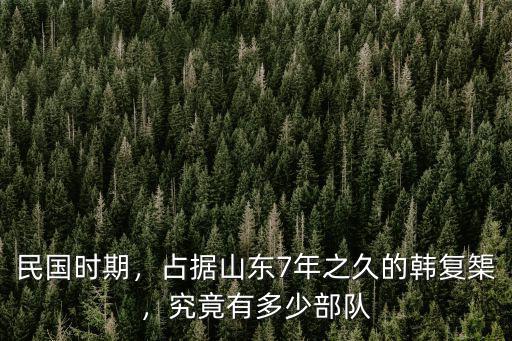 山東有多少部隊(duì),究竟有多少部隊(duì)
