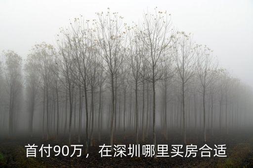 首付90萬，在深圳哪里買房合適