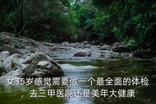 女35歲感覺需要做一個最全面的體檢，去三甲醫院還是美年大健康