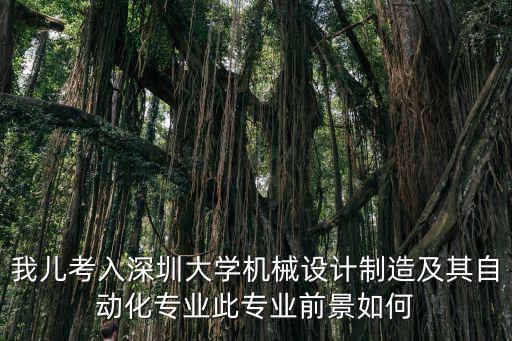 我兒考入深圳大學機械設計制造及其自動化專業此專業前景如何