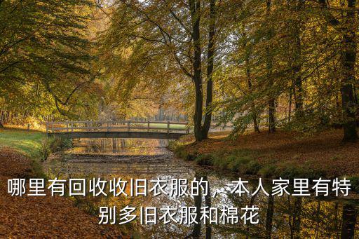 江門市哪里有回收舊衣服的,哪里有回收收舊衣服的