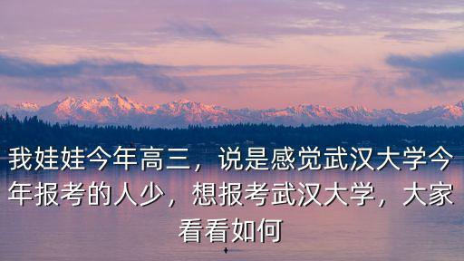 山東報考武漢大學需要多少分,想報考武漢大學
