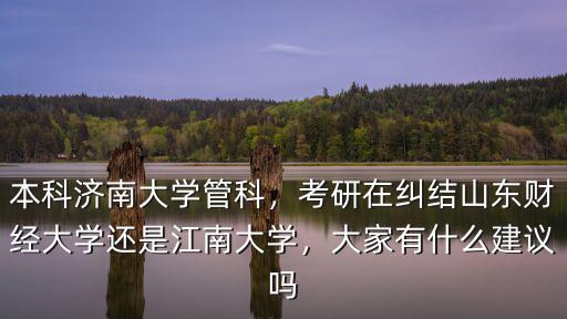 本科濟南大學管科，考研在糾結山東財經大學還是江南大學，大家有什么建議嗎