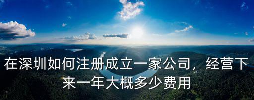 在深圳如何注冊成立一家公司，經(jīng)營下來一年大概多少費用