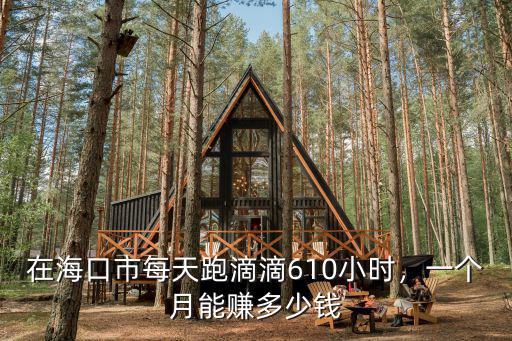 在廣州滴滴司機(jī)可以賺多少錢一月,在海口市每天跑滴滴6