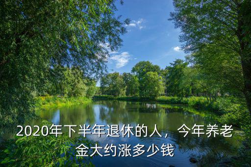 清遠市退休養老金今年漲多少錢,2020年下半年退休的人