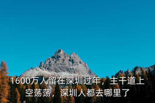 1600萬人留在深圳過年，主干道上空蕩蕩，深圳人都去哪里了