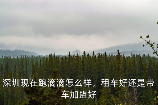 深圳現在跑滴滴怎么樣，租車好還是帶車加盟好