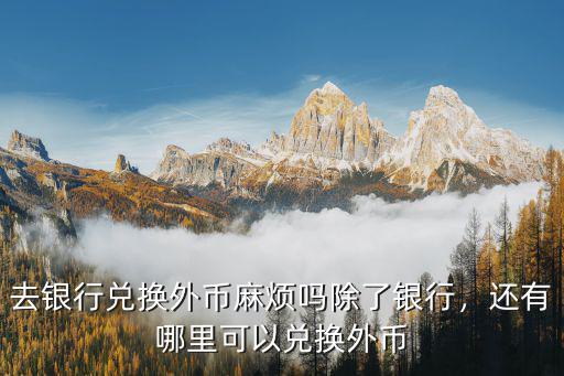 去銀行兌換外幣麻煩嗎除了銀行，還有哪里可以兌換外幣
