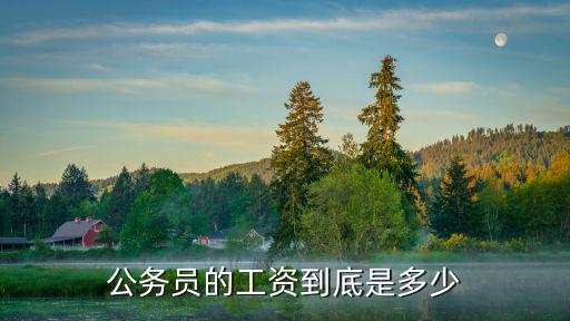 公務員的工資到底是多少