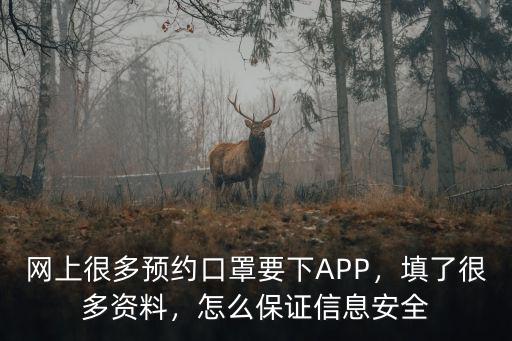網上很多預約口罩要下APP，填了很多資料，怎么保證信息安全