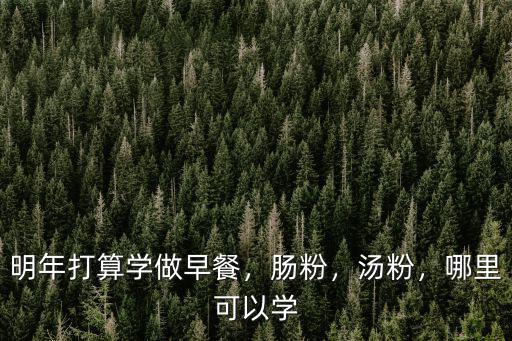 棗莊學做早餐要多少學費去哪里,明年打算學做早餐