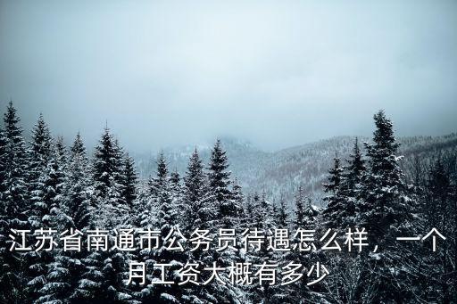 江蘇省南通市公務員待遇怎么樣，一個月工資大概有多少