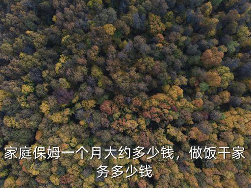 家庭保姆一個月大約多少錢，做飯干家務多少錢