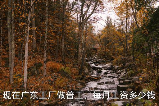 現(xiàn)在廣東工廠做普工，每月工資多少錢
