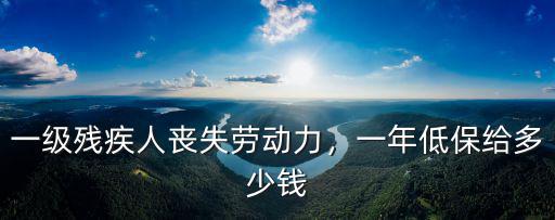 湛江一級殘疾人補貼多少錢,一年低保給多少錢