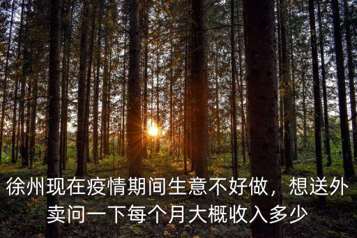 在徐州跑外賣能賺多少錢,現在去跑美團外賣怎么樣