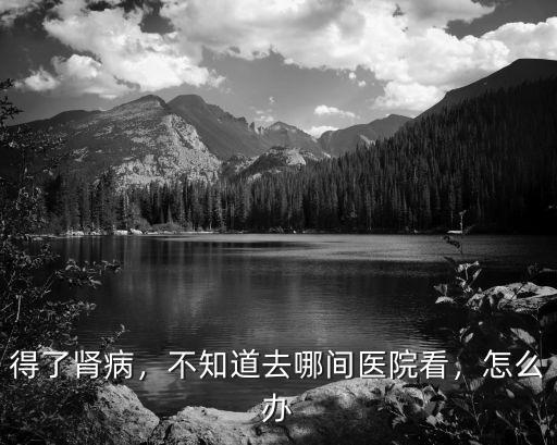 得了腎病，不知道去哪間醫院看，怎么辦