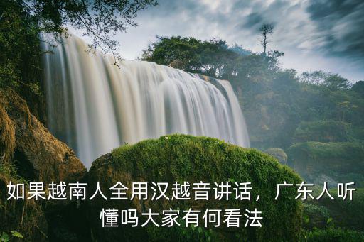 怎么聽懂廣東人講話,如果越南人全用漢越音講話