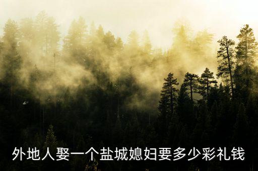 外地人娶一個鹽城媳婦要多少彩禮錢