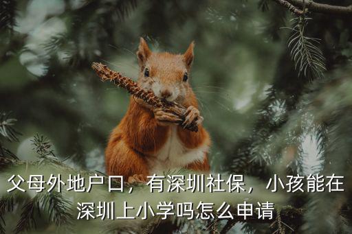 父母外地戶口，有深圳社保，小孩能在深圳上小學嗎怎么申請