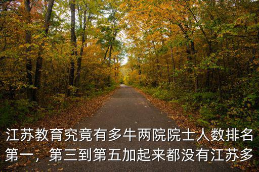在江蘇工作的兩院院士有多少,兩院院士人數排名第一