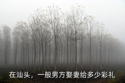 在汕頭，一般男方娶妻給多少彩禮