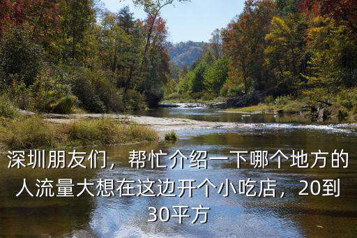 深圳人流量最大的地方是哪里,深圳哪里的小吃多
