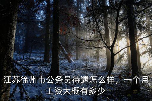 民政局一月工資多少徐州市,江蘇徐州市公務(wù)員待遇怎么樣