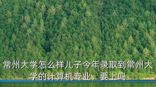 常州大學(xué)怎么樣兒子今年錄取到常州大學(xué)的計(jì)算機(jī)專業(yè)，要上嗎